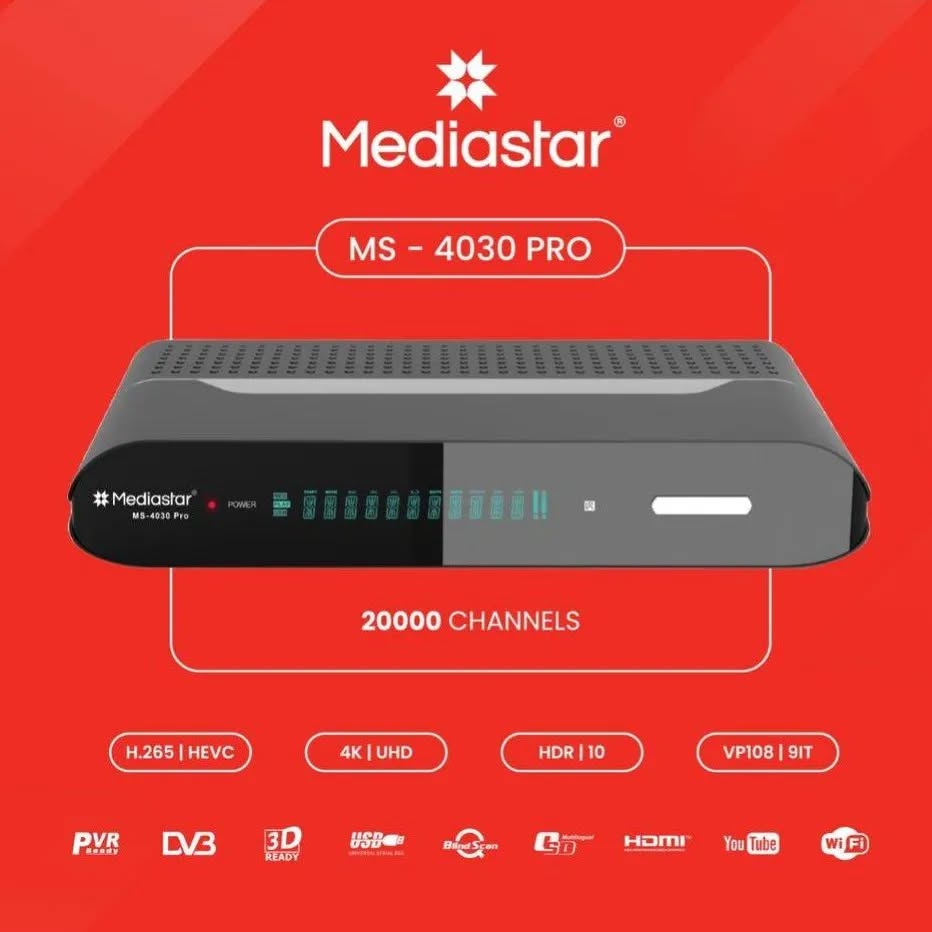 گیرنده مدیا استار 4K مدل 4030 Pro